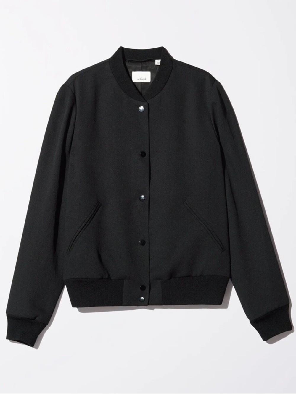 Wilfred by Aritzia Poussin Bomber Jacket in Black, Women’s size XS